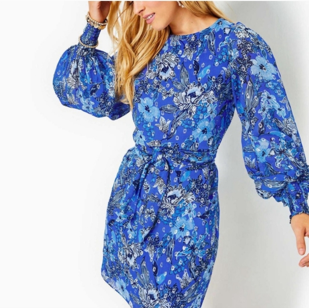 New Lilly Pulitzer Alfreda Blue Dress 6
